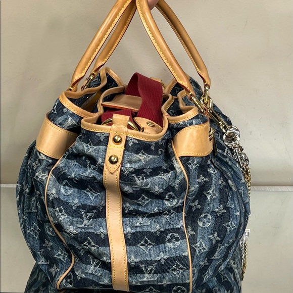Louis Vuitton Denim Cabas Raye GM Tote Handbag - Picture 5 of 17